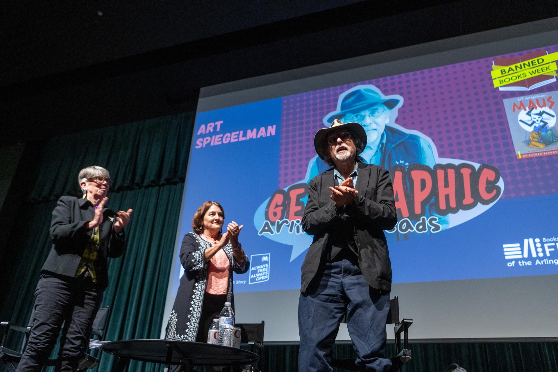 Arlington Reads with "Maus" author Art Spiegelman. Photo by Daniel Rosenbaum.